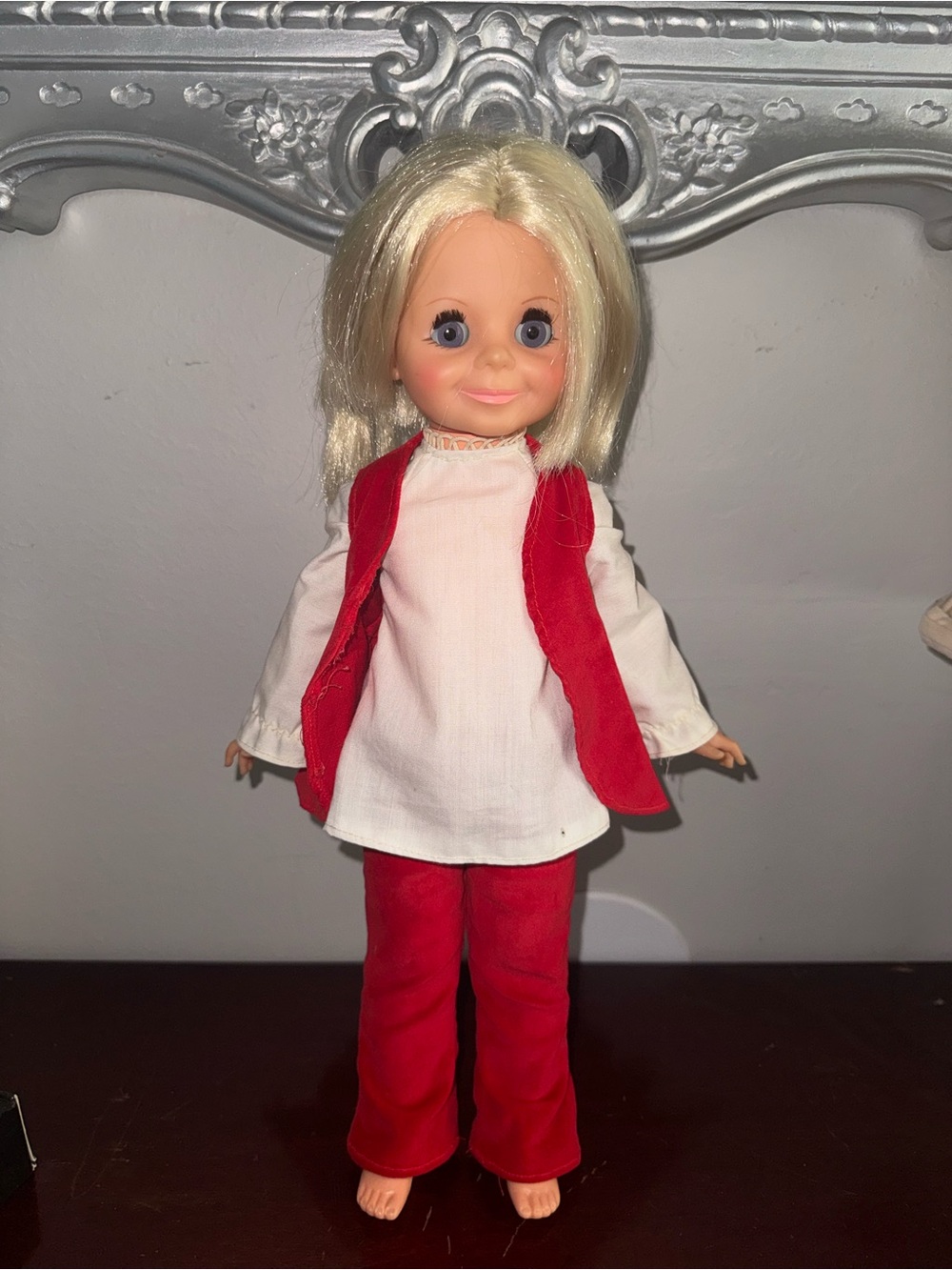 1969-70s Ideal Crissy VELVET Growing Hair Doll-  16"